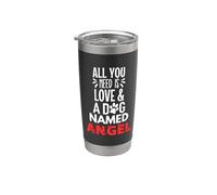 Nom de chien avec motif ange - All You Need is Love ! Gobelet isotherme en acier inoxydable double paroi
