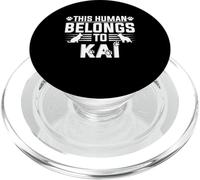 Nom de Chien Kai personnalisé This Human Belongs to a PopSockets PopGrip pour MagSafe
