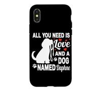 Nom de Chien personnalisé Daphne Mignon pour Les Amoureux des Animaux de Compagnie Coque pour iPhone X/XS