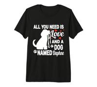 Nom de Chien personnalisé Daphne Mignon pour Les Amoureux des Animaux de Compagnie T-Shirt Haut de Gamme
