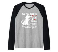 Nom de Chien personnalisé Lola Cute Dog Lover Manche Raglan