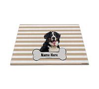 Nom De Chien Personnalisé Os, Bouvier Bernois Ocre Pâle Paillasson D'Entree Confortable Tapis De Bain Facile À Nettoyer Paillasson De Bienvenue pour Bain Terrasse Intérieur 40X60Cm