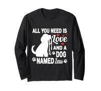 Nom de Chien personnalisé Zeus Mignon pour Les Amoureux Manche Longue