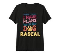 Nom de Chien Rascal Cadeau personnalisé Busy with My Dog Rascal T-Shirt Haut de Gamme