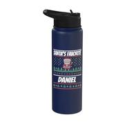 Nom de Daniel drôle de Noël préféré du Père Noël Daniel Stainless Steel Insulated Water Bottle