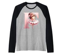 Nom de Danse de la Danseuse, première Lettre F, Girly Tutu Ballet Manche Raglan