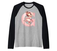 Nom de Danse de la Danseuse, première Lettre G, Girly Tutu Ballet Manche Raglan