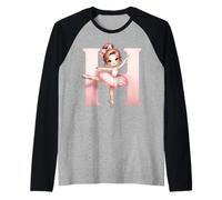 Nom de Danse de la Danseuse, première Lettre H, Girly Tutu Ballet Manche Raglan