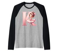 Nom de Danse de la Danseuse, première Lettre K, Girly Tutu Ballet Manche Raglan