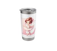 Nom de danse de la danseuse, première lettre L, Girly Tutu Ballet Gobelet isotherme en acier inoxydable double paroi