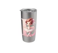 Nom de danse de la danseuse, première lettre L, Girly Tutu Ballet Gobelet isotherme en acier inoxydable double paroi