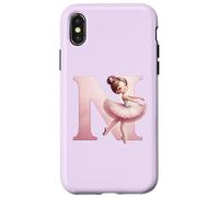 Nom de Danse de la Danseuse, première Lettre N, Girly Tutu Ballet Coque pour iPhone X/XS