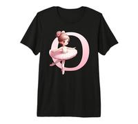 Nom de Danse de la Danseuse, première Lettre O Girly Tutu Ballet T-Shirt Haut de Gamme