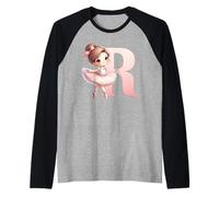 Nom de Danse de la Danseuse, première Lettre R, Girly Tutu Ballet Manche Raglan