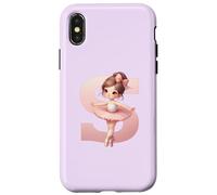 Nom de Danse de la Danseuse, première Lettre S, Girly Tutu Ballet Coque pour iPhone X/XS