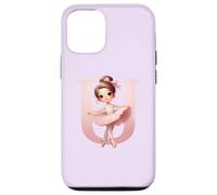 Nom de Danse de la Danseuse, première Lettre U, Girly Tutu Ballet Coque pour iPhone 12/12 Pro