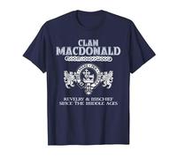 Nom de Famille MacDonald écossais du Clan MacDonald T-Shirt, Homme, Bleu Marine, XXL