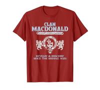 Nom de Famille MacDonald écossais du Clan MacDonald T-Shirt, Homme, Canneberge, M