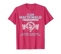 Nom de Famille MacDonald écossais du Clan MacDonald T-Shirt, Homme, Rouge Chiné, XL