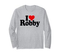 NOM DE I Love Heart Robby Robert Rob sur Un T-Shirt Manche Longue