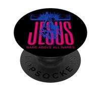 Nom de Jésus au-Dessus de Tous Les Noms Foi chrétienne Pâques PopSockets PopGrip Adhésif