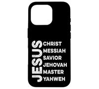Nom de Jésus Christ Messiah Sauveur Jéhovah Maître Yahweh Coque pour iPhone 16 Pro