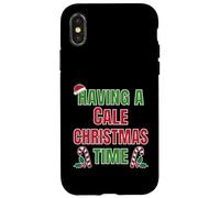 Nom de la réunion de Famille « Having A Cale Christmas Time » Coque pour iPhone X/XS