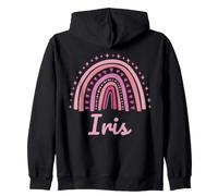 Nom de l'iris personnalisé drôle Femme Rose Arc-en-Ciel Iris Sweat à Capuche
