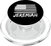 Nom de prénom personnalisé de citoyenneté d'anniversaire de Jeremiah PopSockets PopGrip pour MagSafe