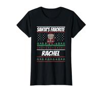 Nom de Rachel préféré du Père Noël Amusant T-Shirt Graphique avec Valeur