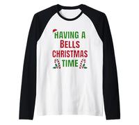 Nom de réunion de Famille Having A Bells Christmas Time Manche Raglan