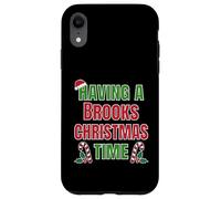 Nom de réunion de Famille « Having A Brooks Christmas Time » Coque pour iPhone XR