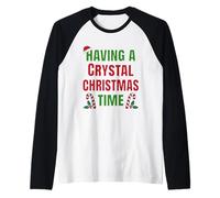 Nom de réunion de Famille « Having A Crystal Christmas Time » Manche Raglan
