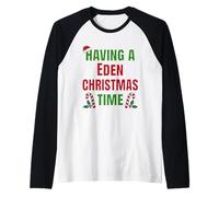 Nom de réunion de Famille Having A Eden Christmas Time Manche Raglan