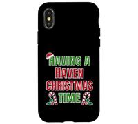 Nom de réunion de Famille Having A Haven Christmas Time Coque pour iPhone X/XS