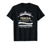 Nom de Teresa - C'est Une Histoire de Teresa Que Vous ne voudriez Pas T-Shirt Graphique avec Valeur, Homme, Noir, S