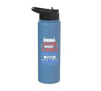 Nom drôle d'Emma avec inscription « Santa Emma » Stainless Steel Insulated Water Bottle