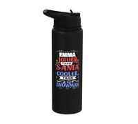 Nom drôle d'Emma avec inscription « Santa Emma » Stainless Steel Insulated Water Bottle