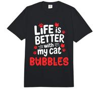 Nom du Chat Bubbles Life is Better with My Cat Bubbles Comfort Colors Adult Heavyweight T-Shirt