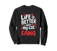 Nom du Chat Croc Life is Better with My Cat Fang Sweatshirt