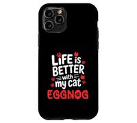 Nom du Chat Lait de Poule Life is Better with My Cat Eggnog Coque pour iPhone 11 Pro