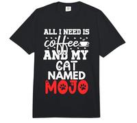 Nom du Chat Mojo Gifts All I Need is Coffee Chat nommé Mojo Comfort Colors Adult Heavyweight T-Shirt