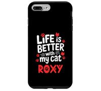 Nom du Chat Roxy Life is Better with My Cat Roxy Coque pour iPhone 7 Plus/8 Plus