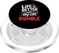 Nom du Chat Rumble Life is Better with My Cat Rumble PopSockets PopGrip pour MagSafe