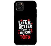 Nom du Chat Tofu Life is Better with My Cat Tofu Coque pour iPhone 11 Pro Max