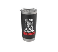 Nom du chien Bruno Design - All You Need is Love! Gobelet isotherme en acier inoxydable double paroi