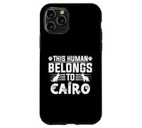 Nom du Chien Cairo Cadeau personnalisé This Human Belongs to a Coque pour iPhone 11 Pro