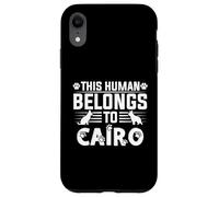 Nom du Chien Cairo Cadeau personnalisé This Human Belongs to a Coque pour iPhone XR