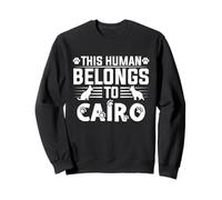 Nom du Chien Cairo Cadeau personnalisé This Human Belongs to a Sweatshirt