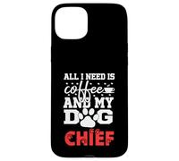 Nom du Chien Chief All in Need is Coffee Mon Chien nommé Chief Coque pour iPhone 15 Plus